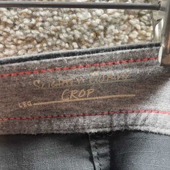 Eddie Bauer Pant Womens 6 Grey Slightly Curvy Crop Rip Stop Cotton Outdoors Logo - Picture 10 of 13